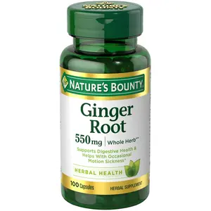 Nature's Bounty Ginger Root 550 mg 100 Capsules