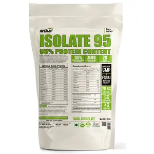 NutriJa WHEY PROTEIN ISOLATE 95% [Zero Carb Zero Fat with Digestive Enzymes] - 2lbs (Butterscotch)