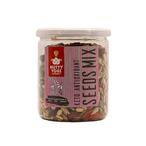 Nutty Yogi Keto Antioxidant Super Seeds Mix | Keto Friendly | Gluten Free Trail Mix | Berries & Seeds Mix | Low Carb | Good Fat | High Fiber | Brain Food | Eat Right 250 gm