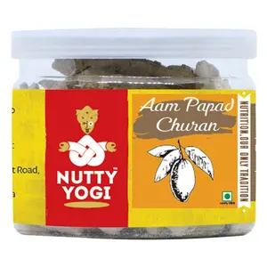 Nutty Yogi Aam Papad churan Coated bmango Slice | Tasty Healthy - 50gm (Pack of 4)
