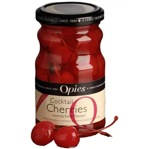 Opies Red Cocktail Maraschino Cherries with Stem 225g