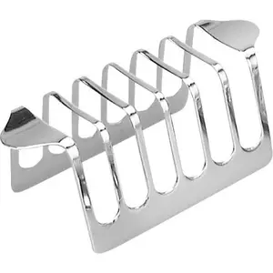 Dynore Stainless Steel Bread/Toast Rack with 6 Slit Mirror Finish