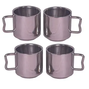 Dynore Stainless Steel Mug - Set of 4 170 ml