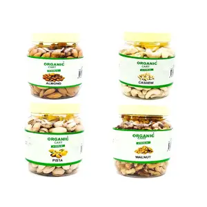 Organic Cart Dry Fruit Combo Walnut 80G Pista 80G Cashew 100G Almond 100G - 360 Grams