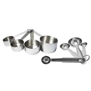 Dynore Set of 4 Heavy Measuring Cup and 4 Measuring Spoon
