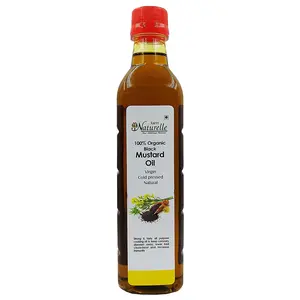Farm Naturelle Organic Black Mustard Oil Pressed -100% Natural - 415 ML (14.03oz)