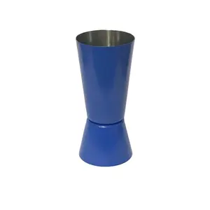 Dynore Stainless Steel Navy Blue Color Tall Peg Measure- 30/60 ml