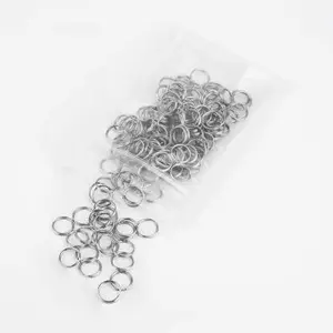 Dynore Stainless Steel Key Ring/ Key Chain 100 Pcs 1 inch/ 25mm Spilt round steel Keyring for Home/Office/Car and Outdoor Organization