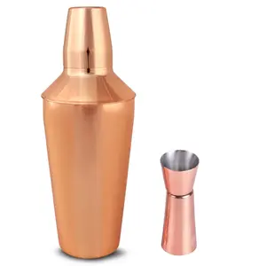 Dynore Copper ColorRegular Cocktail Shaker 750 ml with Peg Measure 30/60 ml