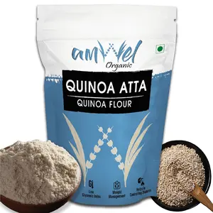 Amwel Organic Quinoa Flour | Quinoa Atta | 500g x 2 pc | Certified High in Protein Aata | Make Chapati Wrap Cake and More | Helps in Diet Management | 2kg
