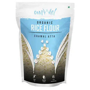 Amwel Organic Rice Flour [Chawal Atta] - Pack of Two [500g x 2 units = 1kg]