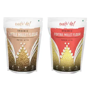 Amwel Combo of Little Millet Flour 500g + Foxtail Millet Flour 500g (Pack Of Two)