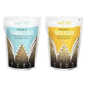 Amwel Combo of Quinoa Millet Flour 500g + Oats Flour 500g (Pack of Two)