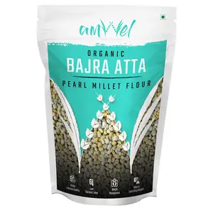 Amwel Organic Bajra Atta [Pearl Millet Flour] - Pack of Two [500g x 2 units = 1kg]