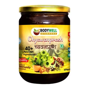BODYWELL Chyawanprash with 40+ Ayurvedic Herbs 600 Grams Support for all age