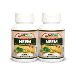 BODYWELL Neem Pure Extract Capsule | Natural Extract | 500 mg | Pack of 2 | 120 Veg. Caps
