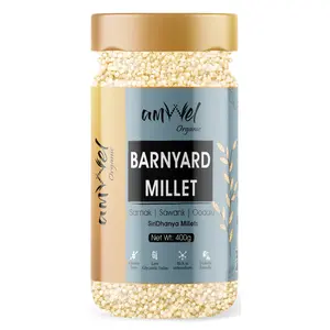 Amwel Organic Barnyard Millet | Siri Dhanya Millets | Sama Samak Sawang |Positive Millet | Rich in Fiber Protein | 400g x 3 units