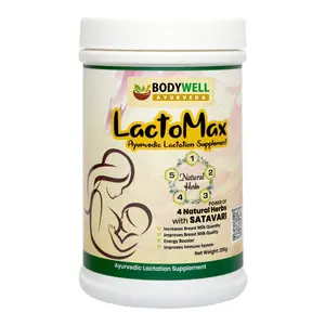BODYWELL Lactomax Breast Feeding Supplement Lactation Supplement Shatavari with 4 natural herbs 250 gm