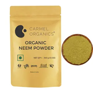 CARMEL ORGANICS Neem Leaves Powder (340 Grams) | Jaivik Bharat Certified