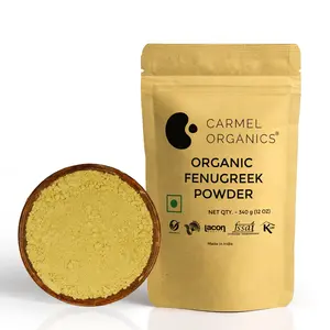 CARMEL ORGANICS USDA Certified Fenugreek Seed/Methi Seeds (Powder 340 g (Pack of 1))