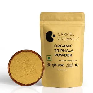 CARMEL ORGANICS Triphala Powder | 340 Grams | Jaivik Bharat Certified