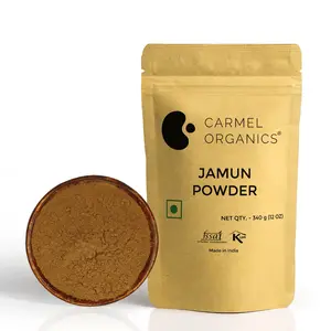 CARMEL ORGANICS Jamun Seed Powder (340 Grams) | Natural