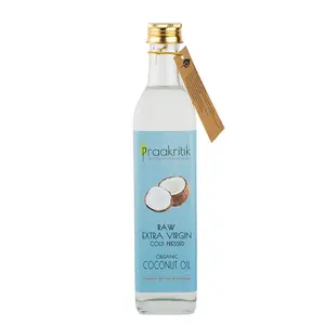Praakritik Extra Virgin Coconut Oil Organic Natural Moisutrising and Nourishing Good for Maintains Oral Health 500Ml