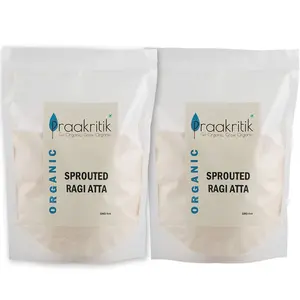 Praakritik Organic Sprouted Ragi Atta 500G (Pack of 2)
