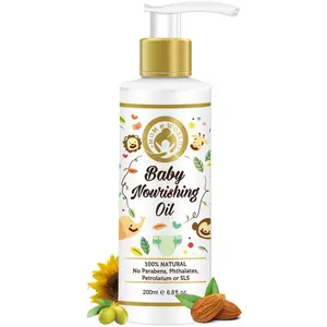 Mom & World Nourishing Oil With Almond Grapeseed Wheatgerm Olive and Coconut Oils 200 ml (MOMWLD03)