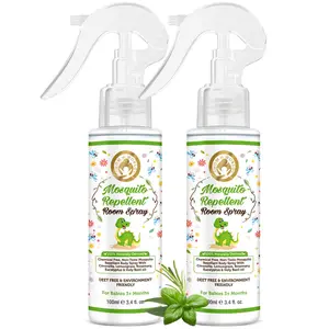 Mom & World Mosquito Repellent Room Spray 100ml - 100% Naturally Derived - Pack Of 2