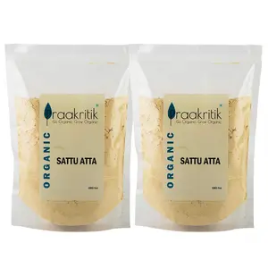 Praakritik Organic Sattu Atta Organic Natural Protein Source Ideal Meal Replacement for Pack of 2 500 Grams