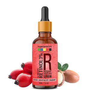 Organix Mantra Retinol Serum 3% for face with Vitamin E Hyaluronic Acid Moroccan Argan Oil Rosehip Oil 30ML