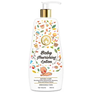 Mom & World Nourishing Lotion Dermatologically Tested for Natural & Safe Enriched With Almond Oil Aloevera Shea And Kokum Butter 400 ml