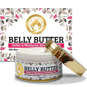 Mom & World Belly Body Butter With Mango and Cocoa For Stretch Marks Tummy 100 g (MOMWLD07)