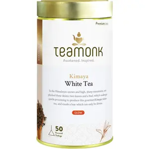 Teamonk - Kimaya White Tea (50 Teabags) | USDA Certified Organic Darjeeling Tea Herbal Tea |No Oils or Artificial Aroma