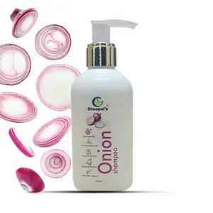 Sheopal's Red Onion Shampoo For Hair And Hair Fall Control With Red Onion Seed Oil Goodness Of Natural Vitamin E - Paraben & Sulphate Free 200Ml