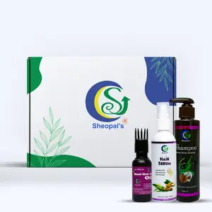 Sheopal's Mool Hair Grow Oil Coconut Shampoo And Hair Serum Combo Pack Hair Kit | Rakhi Gift For Brother & Sister | Gift Set For Women & Men | Pack Of 3