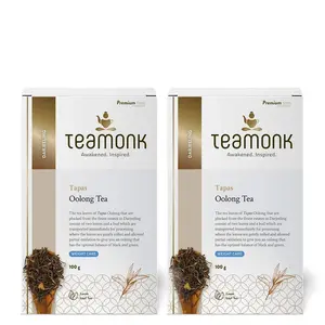 Teamonk Tapas Oolong Tea Leaves 200g (Makes 100 Cups) | USDA Certified Organic Darjeeling Tea | Pure and Herbal Tea | Promotes Overall Wellbeing | No Oils Artificial Aroma or Taste Enhancers