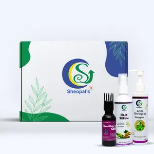 Sheopal's Mool Hair Grow Oil Amla Shampoo and Serum Combo Pack Hair Kit | Rakhi Gift for Brother & Sister | Gift Set for Women & Men | Pack of 3 (MoolHairOil + Amla Shampoo + Serum)
