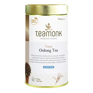 Teamonk Tea- Tapas Oolong Tea Leaves 100g (Makes 50 Cups) | USDA Certified Organic Darjeeling Tea | Pure and Herbal Tea | Promotes Overall Wellbeing | No Oils Artificial Aroma or Taste Enhancers