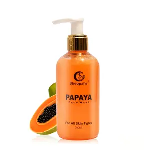 Sheopal's Papaya Face Wash For Deep Cleanse Dead Skin and for Men and Women With Pure Papaya Fruit Facewash All Skin Types - 200ml