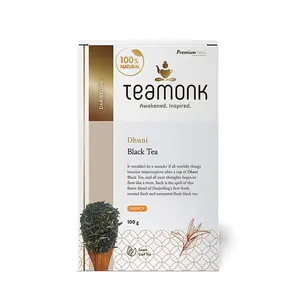 Teamonk Dhuni USDA Certified Organic Darjeeling Black Tea - 100g Bag (Makes 50 Cups)  Antioxidant Properties Whole Loose Leaves (No Powder)