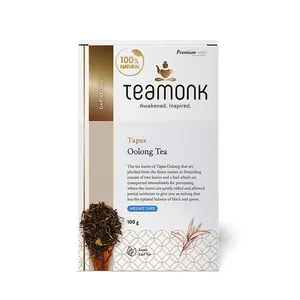 Teamonk - Tapas Oolong Tea Leaves 150g (Makes 75 Cups) | USDA Certified Organic Darjeeling Tea | Pure and Herbal Tea | Promotes Overall Wellbeing | No Oils Artificial Aroma or Taste Enhancers
