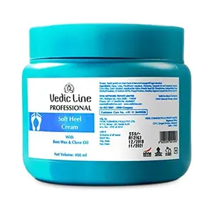 Vedicline Soft Heel Cream Nourish Rough and Cracked Heel with Neem Seed Oil Clove Leaf Oil and Menthol Keeps Skin Hydrated Supple and Brighter 400ml