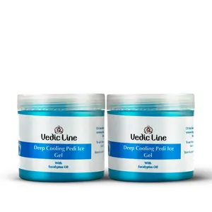 Vedicline Deep Cooling Pedi-Ice Gel with Goodness of Menthol Eucalyptus Oil for Smooth Relaxing Feet & Ankle 2 * 100 ml