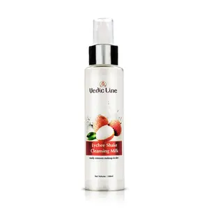 Vedicline Lychee Shake Cleansing Milk s Dust Dirt & Make-up with Goodness of Lychee Extracts for Deeply Cleansed Face100ml