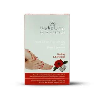 Vedicline Hand & Foot Spa Therapy With Rose & Jasmine Extract Monodose kit Repair Cracked & Dry Heels Cuticles For Nourished Skin 92ml