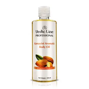 Vedicline Kamayini Aromatic Body Oil With Almond Oil Grape Seed Oil Sunflower Oil For Reviving and Refreshing Body 500ml