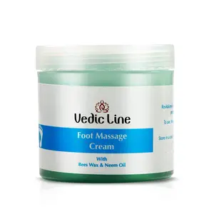 Vedicline Foot Massage Cream for Skin Tonicity & Keep Odor Away with Bees Wax and Neem Oil for Nourishing Feet 100ml