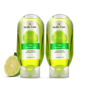 Vedicline Lime Shower Gel Super Refreshing With Natural Lime Oils For Soft & Moisturized Skin (Pack of 2) (2*120 ml)